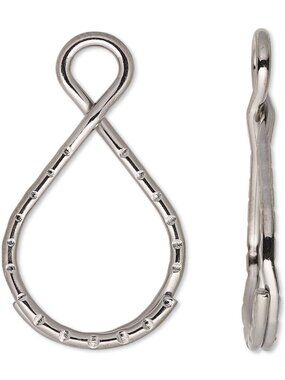 Bulk Gunmetal Black Fancy 37x18mm Key Chain Jewelry Split Ring Findings 10 pcs